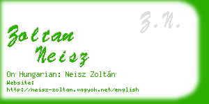 zoltan neisz business card